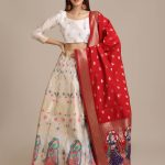 Banarasi Silk White Lehenga Choli