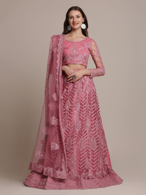 Pink Partywear Lehenga Choli