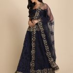 Stone Work Blue Lehenga