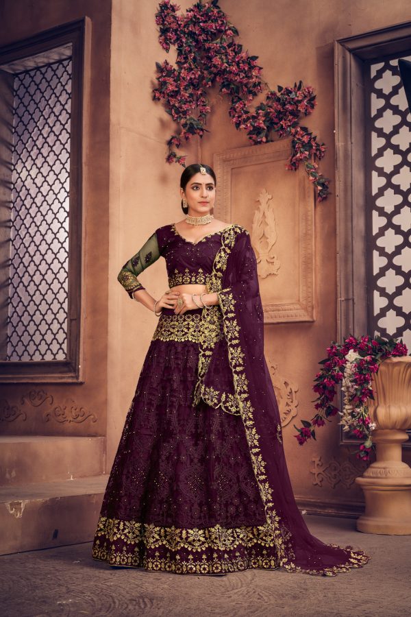 Purple Wedding Lehenga