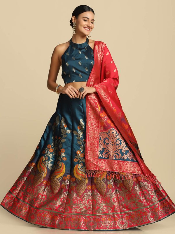 Parrot Design Rama Lehenga