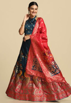 Parrot Design Rama Lehenga