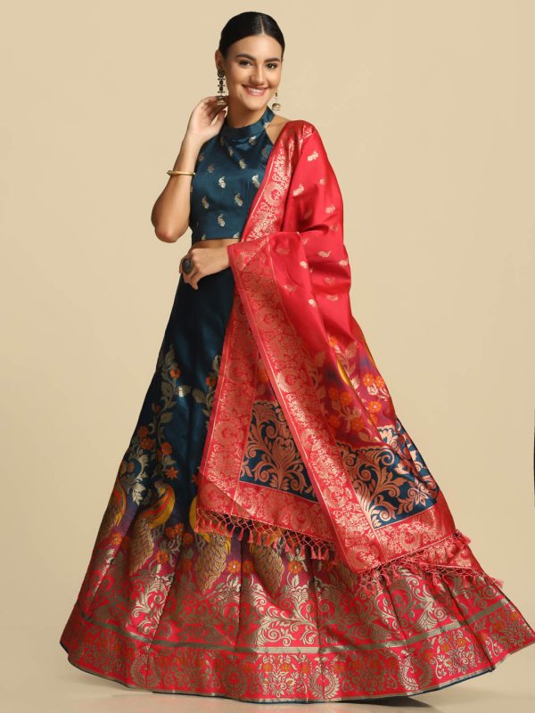 Parrot Design Rama Lehenga