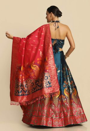 Parrot Design Rama Lehenga