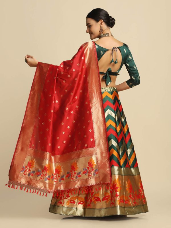 Silk Green Lehenga Choli