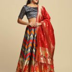 Silk Grey Lehenga Choli