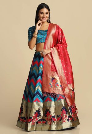 Silk Sky Lehenga Choli