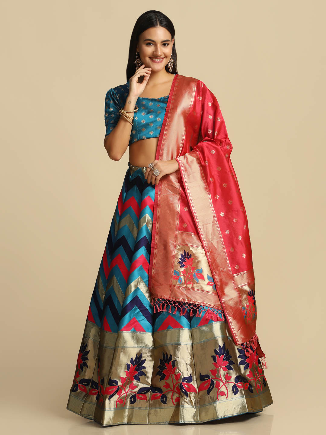 Silk Sky Lehenga Choli