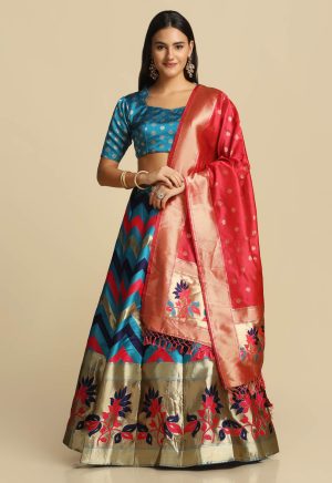 Silk Sky Lehenga Choli