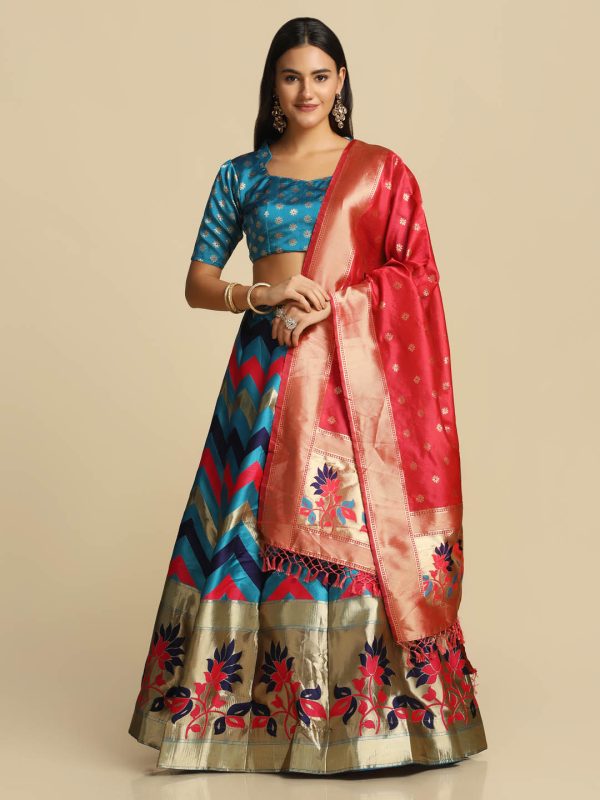 Silk Sky Lehenga Choli