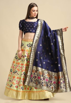 Silk Parrot Lehenga Choli