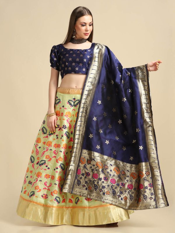 Silk Parrot Lehenga Choli