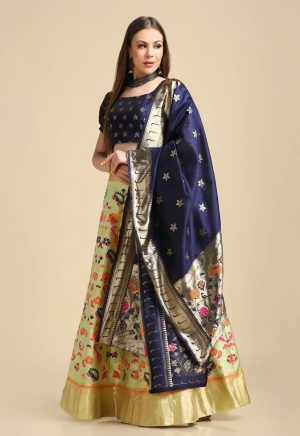 Silk Parrot Lehenga Choli