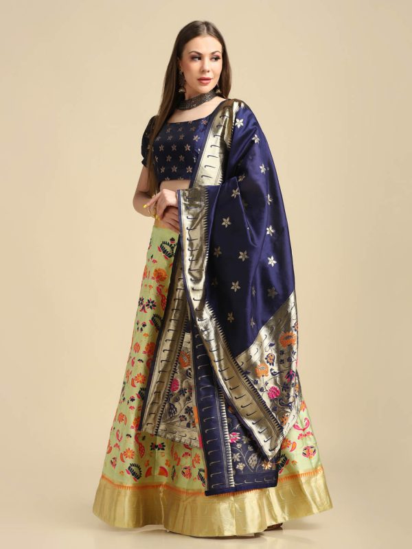 Silk Parrot Lehenga Choli