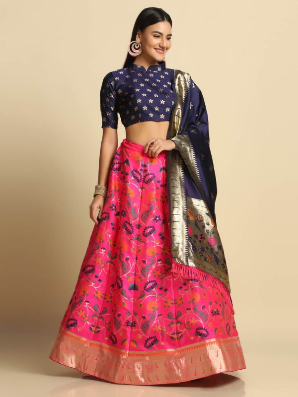 Silk Pink Lehenga Choli