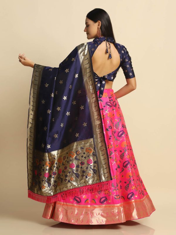 Silk Pink Lehenga Choli