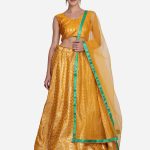 Yellow Banarasi Lehenga Choli