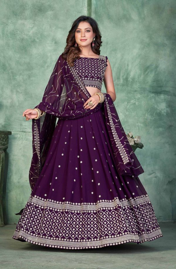 Purple Designer Lehenga Choli