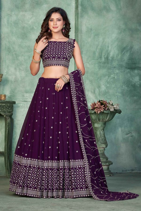 Purple Designer Lehenga Choli