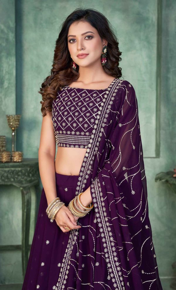 Purple Designer Lehenga Choli