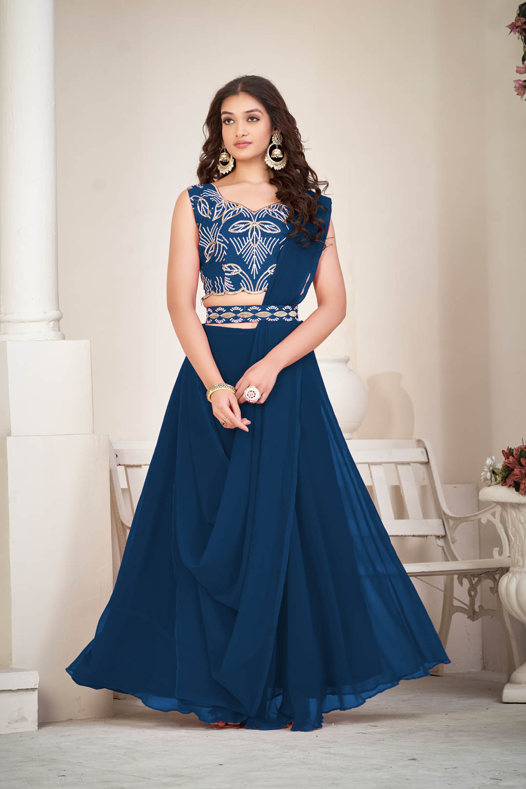 Blue Festive Lehenga Choli