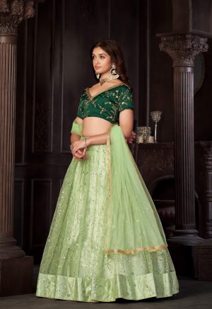 Net Wedding Lehenga Choli