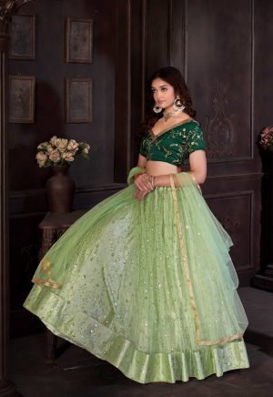 Net Wedding Lehenga Choli