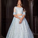 Sky Blue Net Lehenga Choli