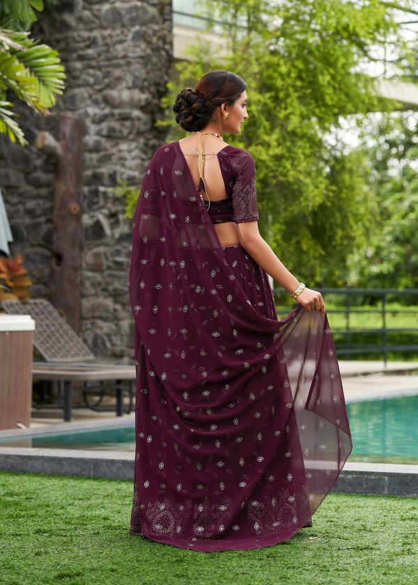 Purple Party Wear Lehenga