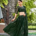 Party Wear Green Lehenga Choli