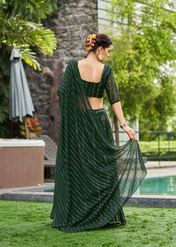 Party Wear Green Lehenga Choli