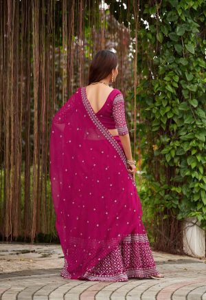 Party Wear Pink Lehenga Choli