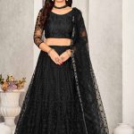 Black Net Party Wear Lehenga