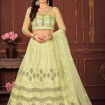 Yellow Net Lehenga Choli