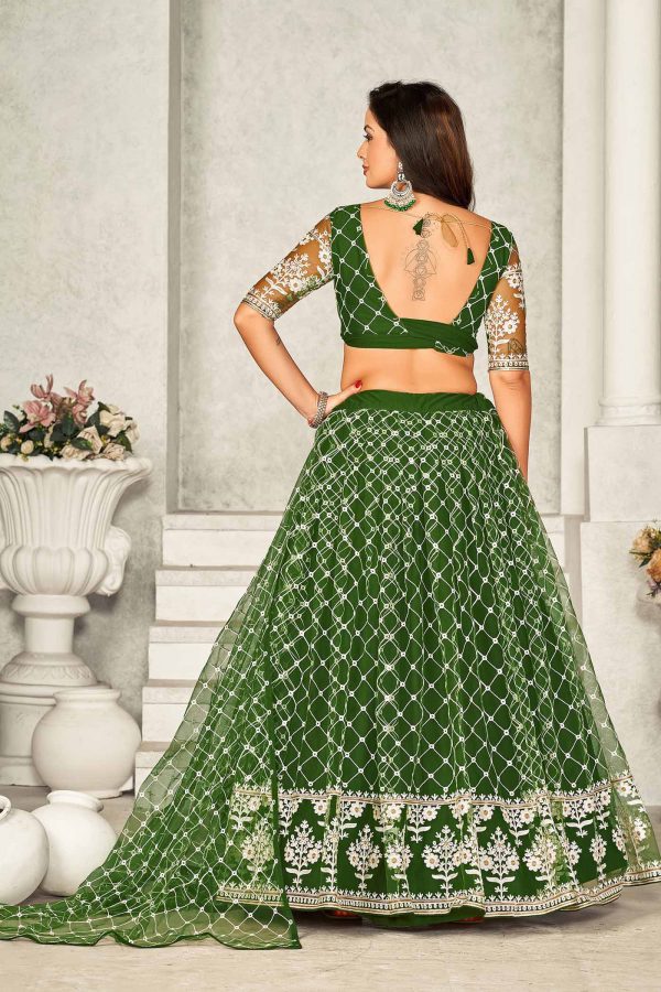 Mehndi Net Lehenga Choli