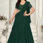 Stylish Plain Green Lehenga