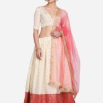 White Foil Print Lehenga Choli