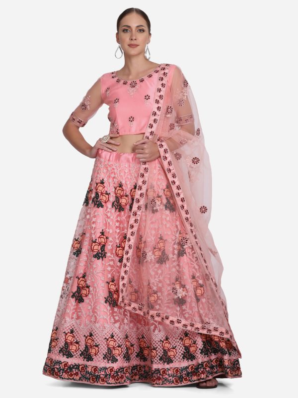 Smoky Pink Designer Lehenga