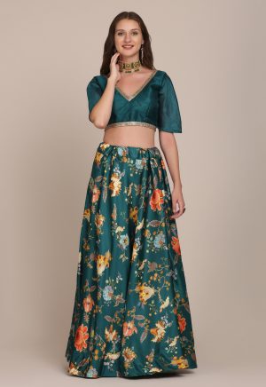 MultiColor Floral Printed Lehenga Choli