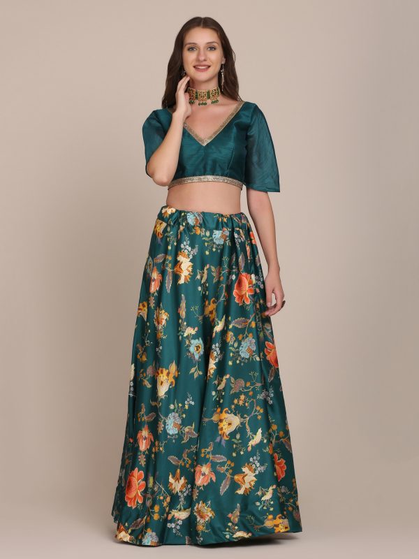 MultiColor Floral Printed Lehenga Choli