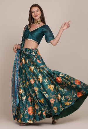 MultiColor Floral Printed Lehenga Choli