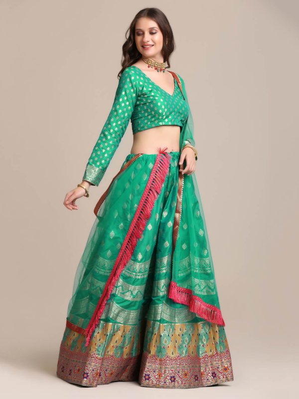 Woven Work Rama Lehenga