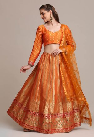 Orange Lehenga Choli