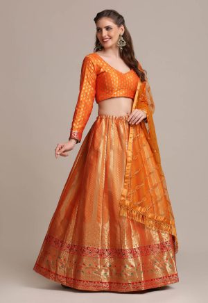 Orange Lehenga Choli