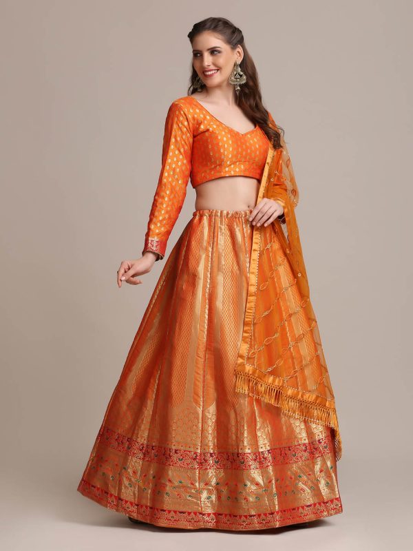 Orange Lehenga Choli