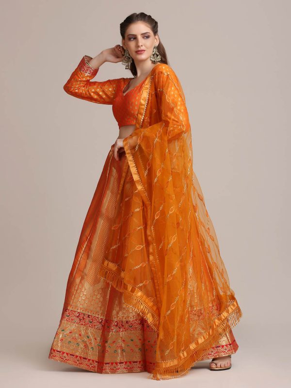 Orange Lehenga Choli