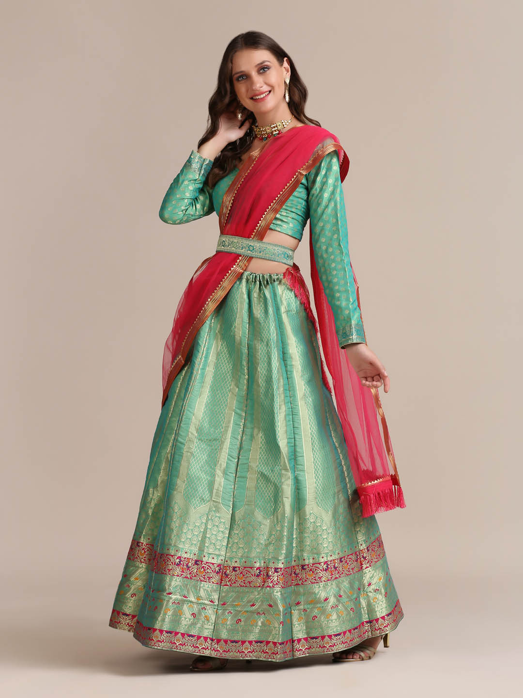 Rama Lehenga Choli