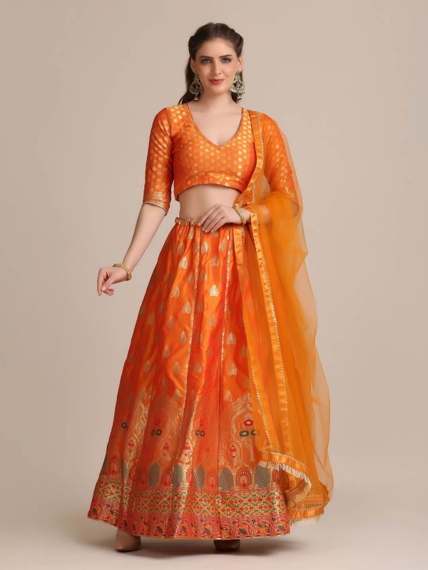 Orange Lehenga Choli