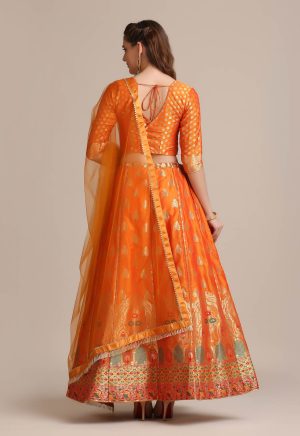 Orange Lehenga Choli