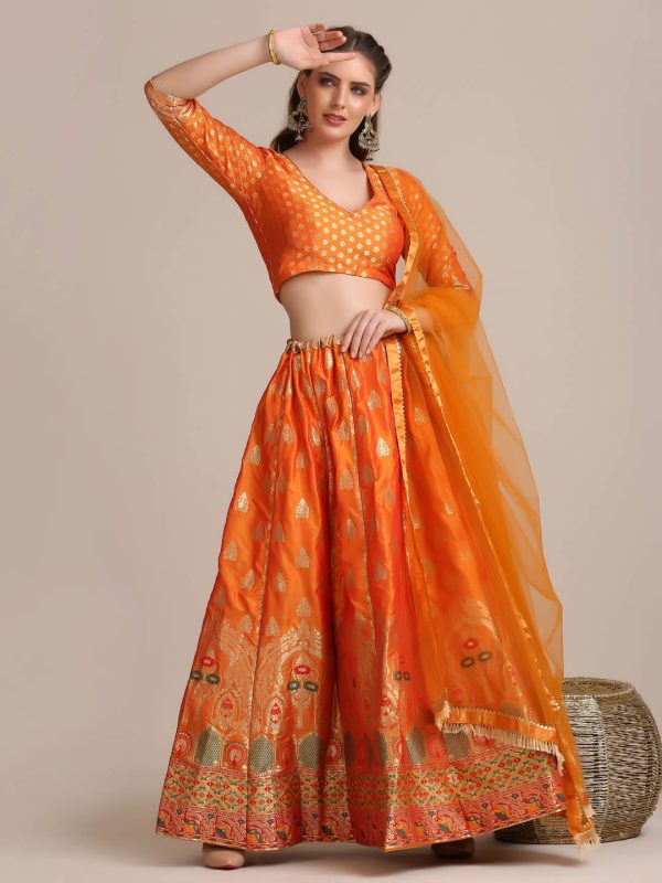 Orange Lehenga Choli